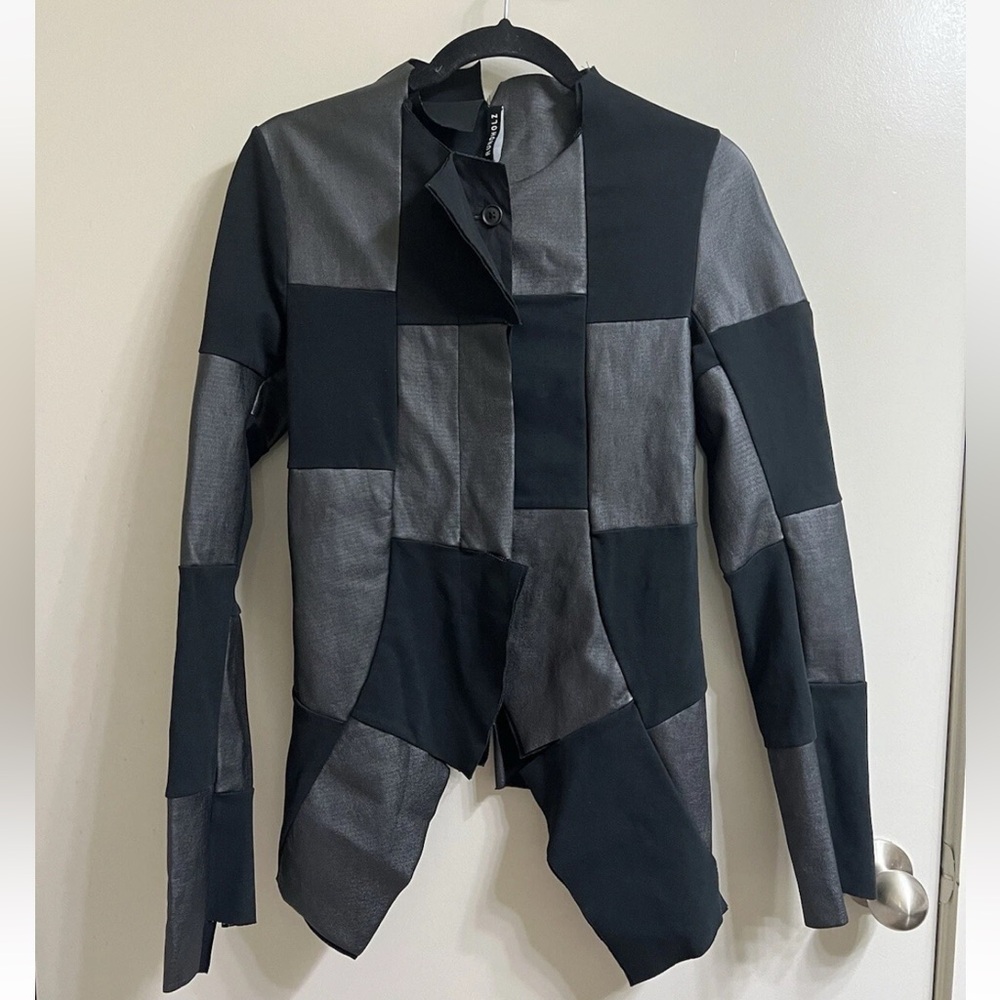 Rundholz Patchwork Black and Gray Jacket Sz S (item 25.3)